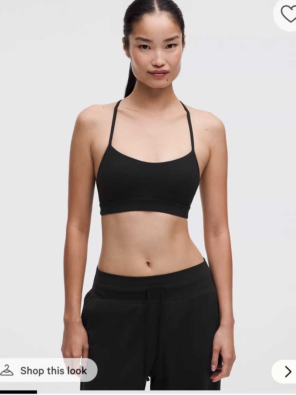 lululemon athletica charcoal gray flow y bra 4 Strappy Sports Bra